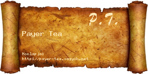 Payer Tea névjegykártya