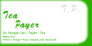 tea payer business card